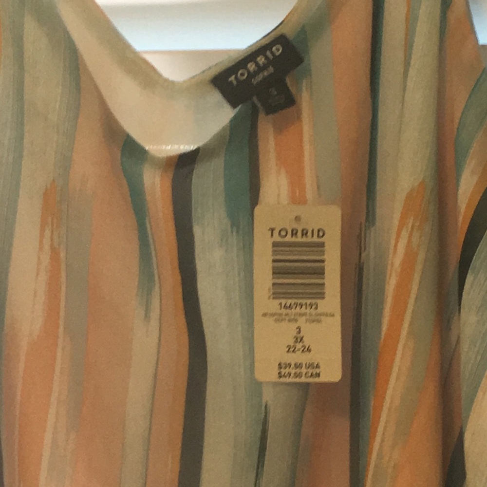 Torrid Sophie chiffon tank top